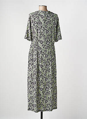 Robe longue manches courtes manches courtes vert YEST femme