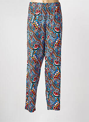 Pantalon droit stretch taille normale bleu ARONA femme