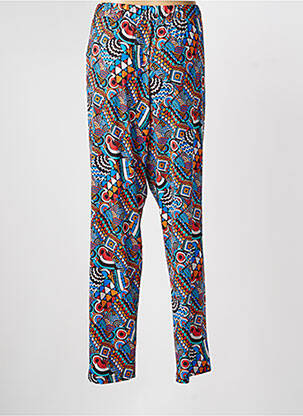 Pantalon droit stretch taille normale bleu ARONA femme