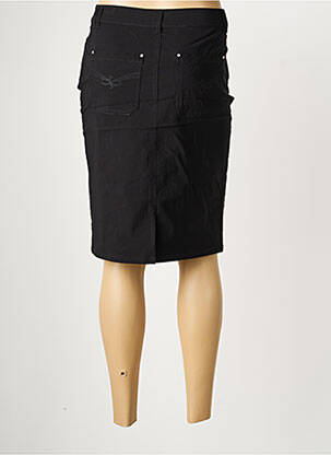 Jupe mi-longue coupe droite noir JULIE GUERLANDE femme