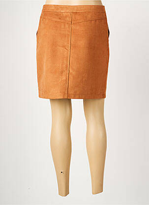 Jupe courte coupe droite orange C'EST BEAU LA VIE femme