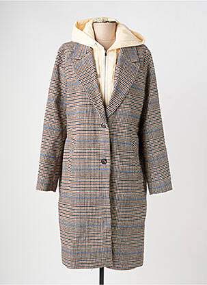 Manteau long a capuche a capuche beige C'EST BEAU LA VIE femme