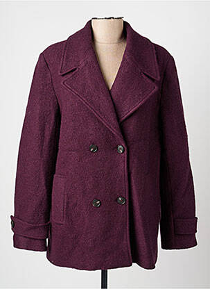 Manteau court coupe droite sans capuche violet C'EST BEAU LA VIE femme