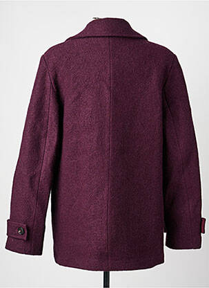 Manteau court coupe droite sans capuche violet C'EST BEAU LA VIE femme