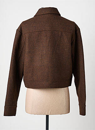 Manteau court poches sans capuche marron C'EST BEAU LA VIE femme