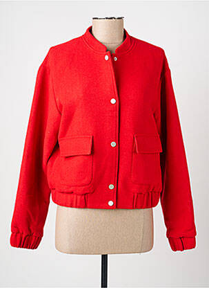 Blouson fermeture pressionnée rouge C'EST BEAU LA VIE femme