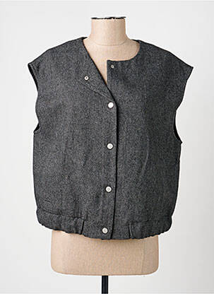 Gilet sans manche poches gris C'EST BEAU LA VIE femme
