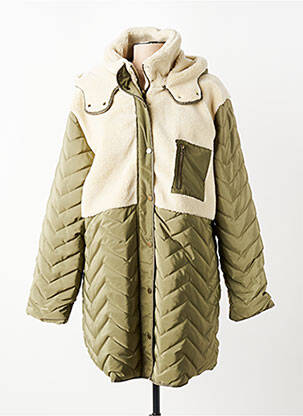 Doudoune poches a capuche vert C'EST BEAU LA VIE femme