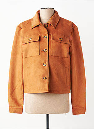 Veste casual tissage suedine orange C'EST BEAU LA VIE femme