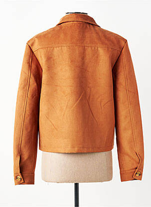Veste casual tissage suedine orange C'EST BEAU LA VIE femme