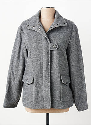 Manteau court poches sans capuche gris JULIE GUERLANDE femme