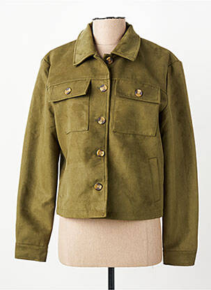 Veste casual tissage suedine vert C'EST BEAU LA VIE femme