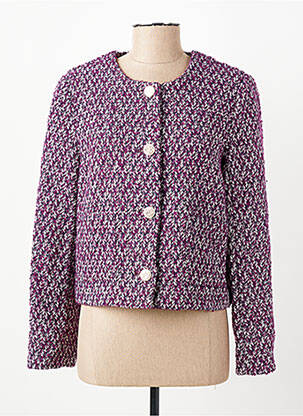 Veste chic fermeture boutonnée sur le devant violet C'EST BEAU LA VIE femme
