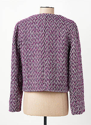 Veste chic fermeture boutonnée sur le devant violet C'EST BEAU LA VIE femme