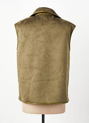 Gilet sans manche poches vert C'EST BEAU LA VIE femme