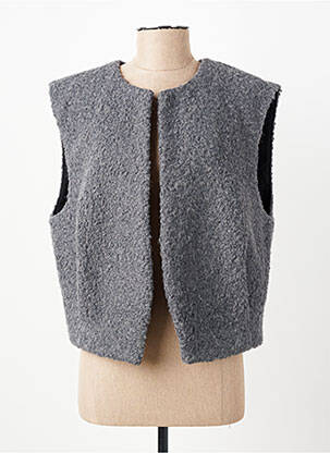 Gilet sans manche coupe droite gris C'EST BEAU LA VIE femme