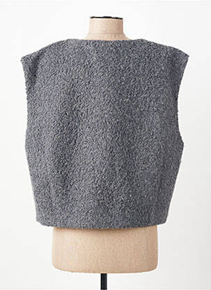 Gilet sans manche coupe droite gris C'EST BEAU LA VIE femme
