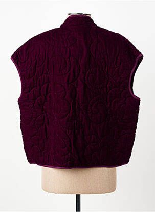 Gilet sans manche poches violet C'EST BEAU LA VIE femme