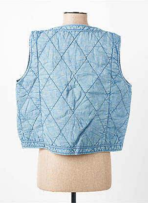 Gilet sans manche poches bleu C'EST BEAU LA VIE femme
