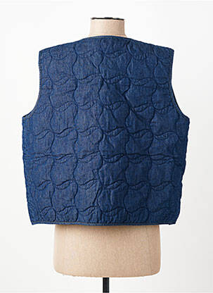 Gilet sans manche coupe droite bleu JULIE GUERLANDE femme