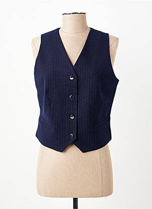 Gilet sans manche poches bleu JULIE GUERLANDE femme