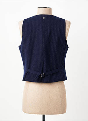 Gilet sans manche poches bleu JULIE GUERLANDE femme