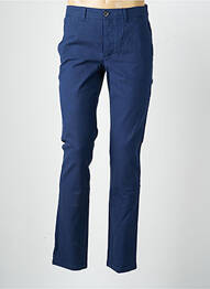 Pantalon chino tissage popeline taille normale bleu CAMBRIDGE homme