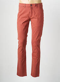 Pantalon chino tissage popeline taille normale orange CAMBRIDGE homme