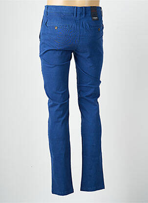 Pantalon chino tissage popeline taille normale bleu CAMBRIDGE homme