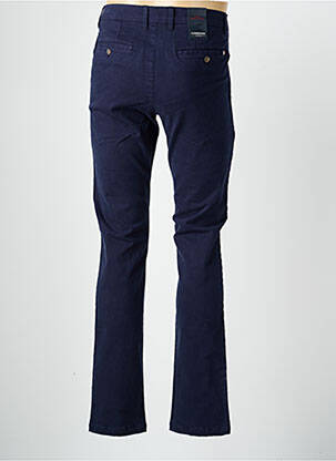Pantalon chino tissage popeline taille normale bleu CAMBRIDGE homme
