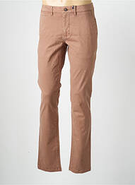 Pantalon chino tissage popeline taille normale marron CAMBRIDGE homme