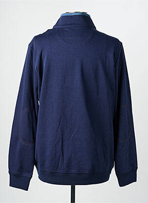 Sweat-shirt stretch manches longues bleu CAMBRIDGE homme