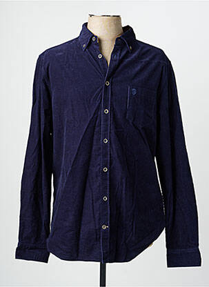 Chemise manches longues coupe cintrée bleu CAMBRIDGE homme