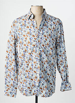 Chemise manches longues imprimé fleurs bleu CAMBRIDGE homme
