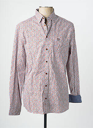 Chemise manches longues imprimé fantaisie orange CAMBRIDGE homme