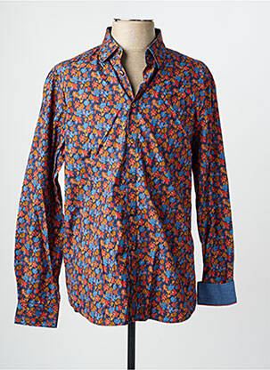 Chemise manches longues imprimé fleurs bleu CAMBRIDGE homme
