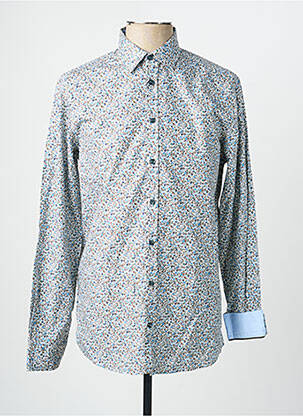 Chemise manches longues imprimé fleurs bleu CAMBRIDGE homme