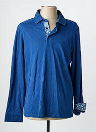 Polo manches longues manches longues bleu CAMBRIDGE homme
