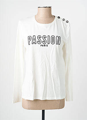 T-shirt manches longues manches longues blanc JULIE GUERLANDE femme