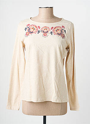 T-shirt manches longues manches longues beige JULIE GUERLANDE femme