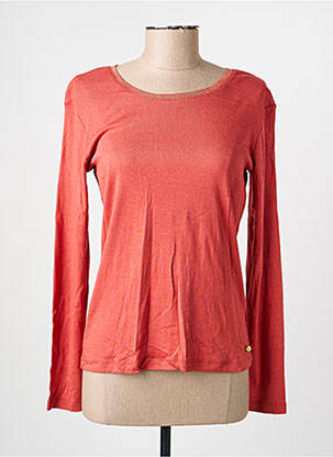 T-shirt manches longues manches longues orange C'EST BEAU LA VIE femme