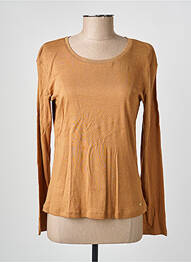 T-shirt manches longues manches longues marron clair C'EST BEAU LA VIE femme