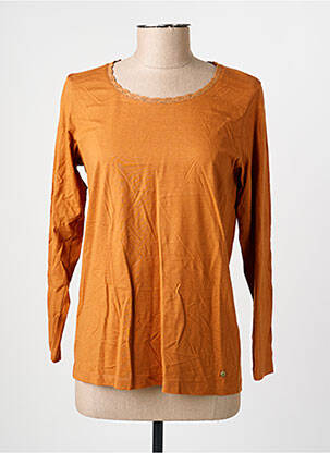 T-shirt manches longues manches longues orange C'EST BEAU LA VIE femme