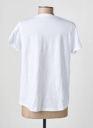 T-shirt sérigraphie floquée manches courtes blanc C'EST BEAU LA VIE femme