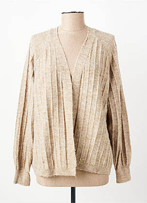 Gilet manches longues stretch beige C'EST BEAU LA VIE femme