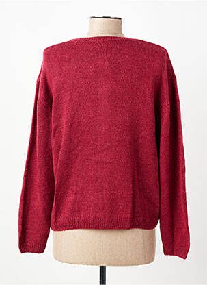 Gilet manches longues col rond rouge C'EST BEAU LA VIE femme