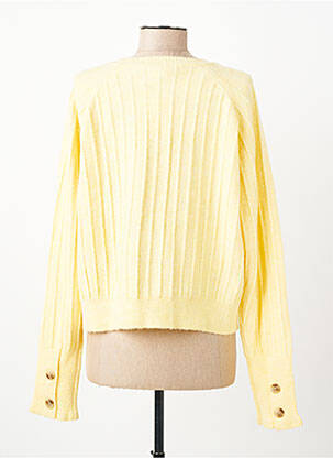 Gilet manches longues stretch jaune C'EST BEAU LA VIE femme