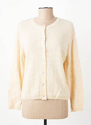 Gilet manches longues col rond beige C'EST BEAU LA VIE femme