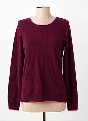 Pull coupe cintrée manches longues violet JULIE GUERLANDE femme