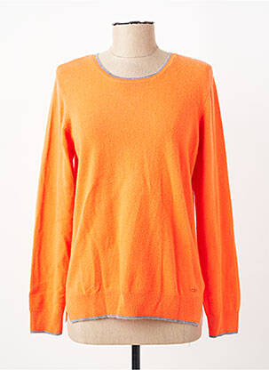Pull coupe cintrée manches longues orange JULIE GUERLANDE femme